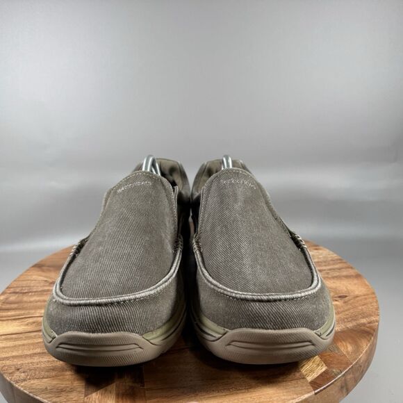 Skechers Mens Expected Avillo Khaki Slip On Sneaker Loafer 64109 Size 11 US - Picture 2 of 8